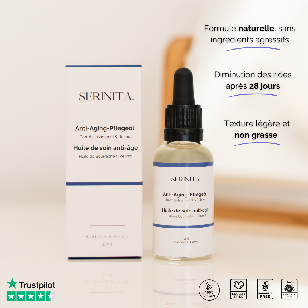 Sérum anti-âge à l'huile de bourrache